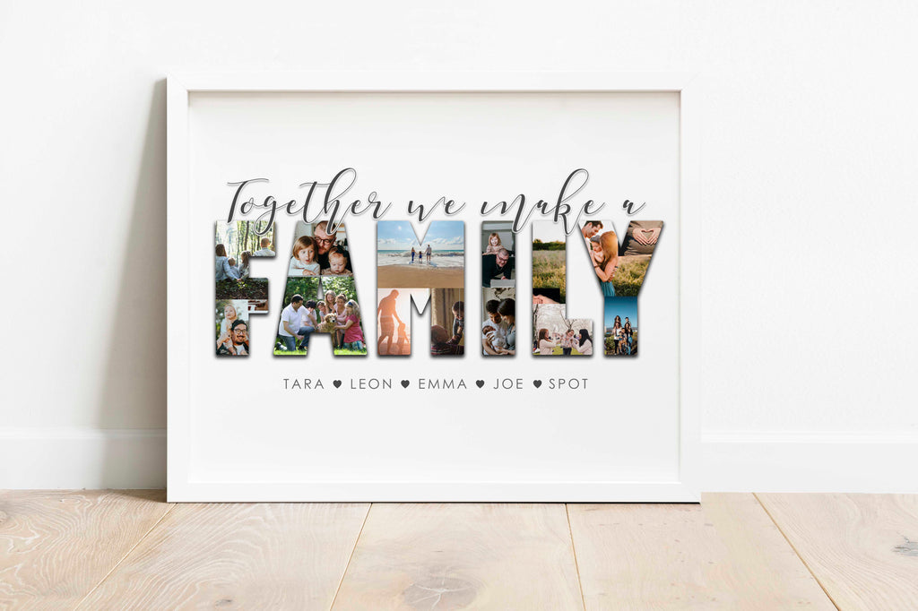  Personalised Family Photo Collage Print, Collage Poster Prints UK, personalised photo collage, family photo print