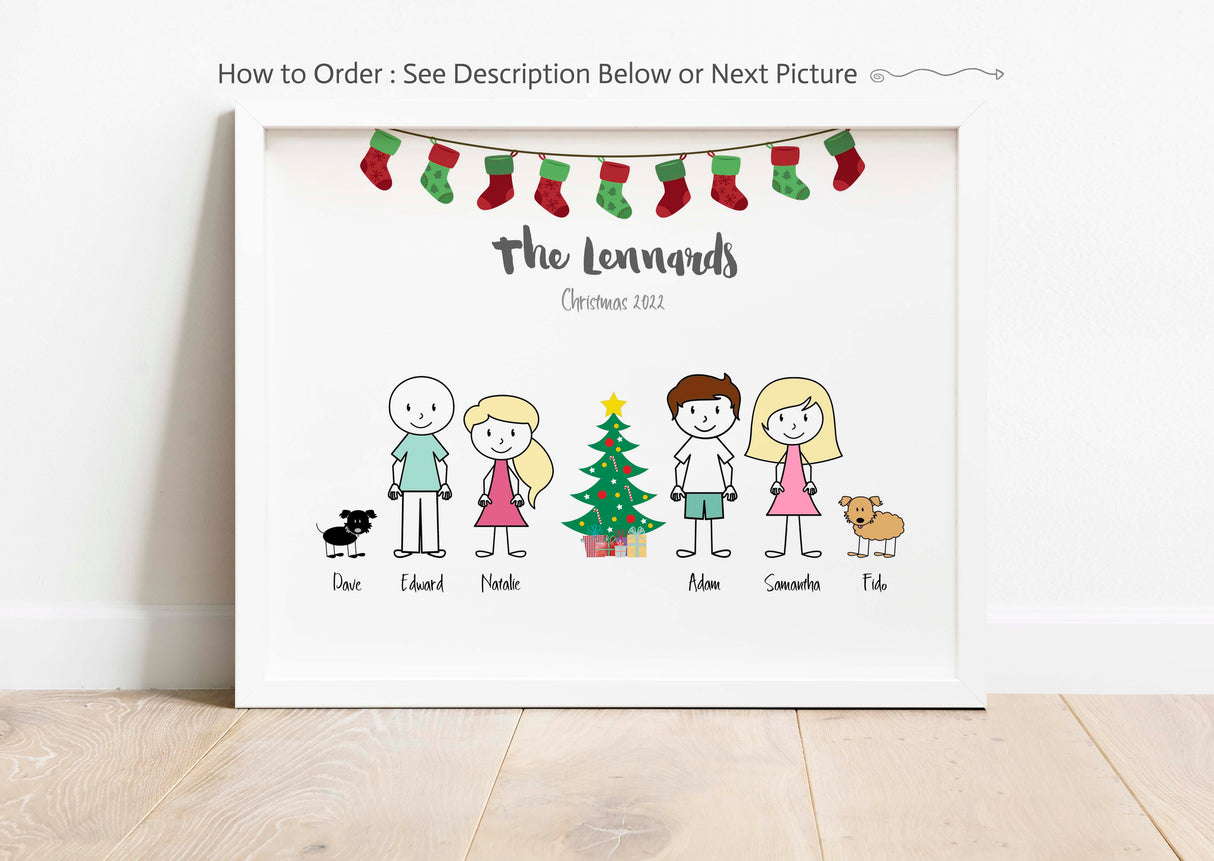 Christmas Family Print, Festive Prints, Christmas Gifts for Family