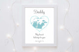 First Fathers Day Gifts, Gift for Daddy from Baby Ultrasound Print, Make Dad's day special with a personalized baby ultrasound print