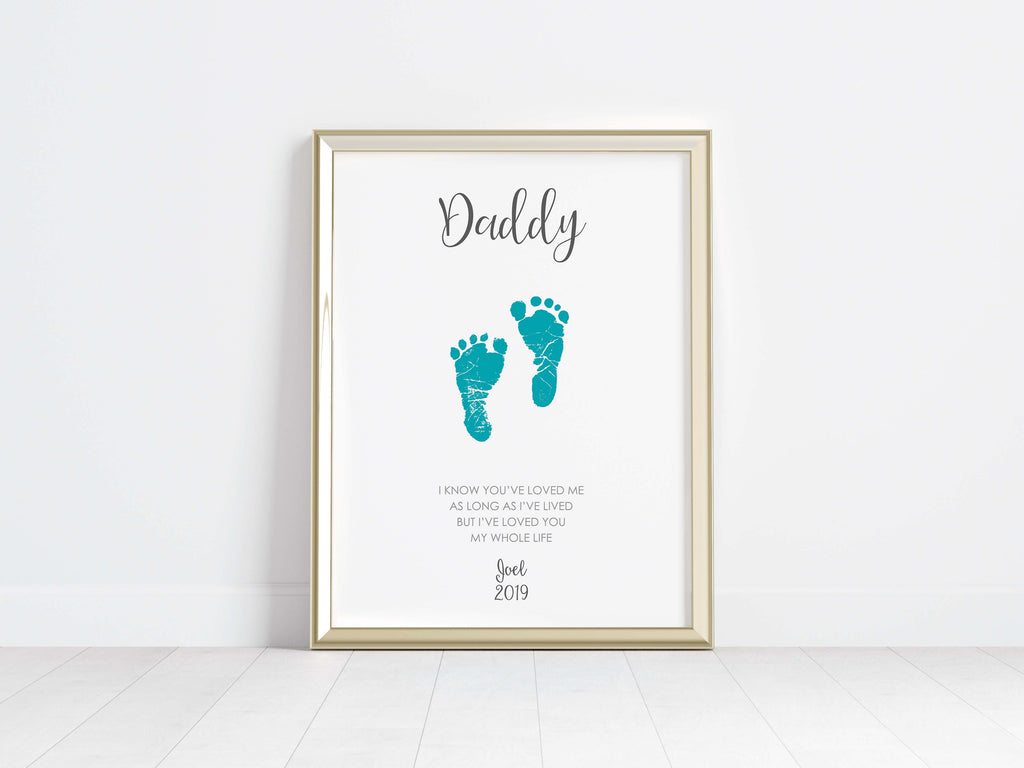 baby footprint for father's day, fathers day uk, father's day gifts, fathers day uk 2022, first fathers day gift, baby footprint art