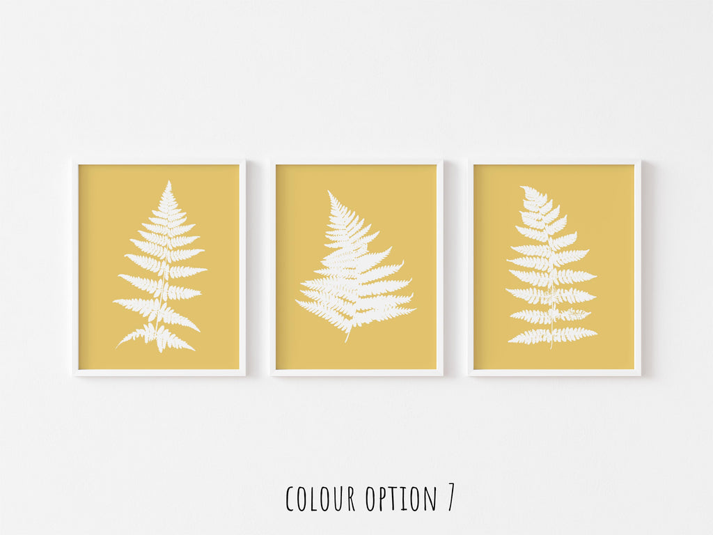 Black and white botanical prints for gallery wall, Contemporary plant silhouette wall art, Modern fern wall decor, Botanical home decor ideas