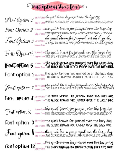 Crafty Cow Design - Font Options