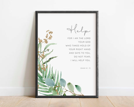 Bible Verse Art Print, Religious Wall Decor, comforting bible verse, Bible Verses Religious Faith Gift, Modern Christian Art