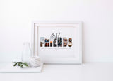 personalised friend photo collage gifts, photo collage gifts for friends, photo collage friends, picture collage friends