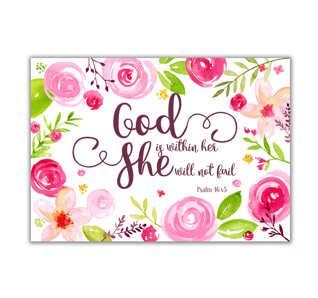 Floral Bible Verse Poster, inspirational bible verses for women, comforting bible verse prints for wom