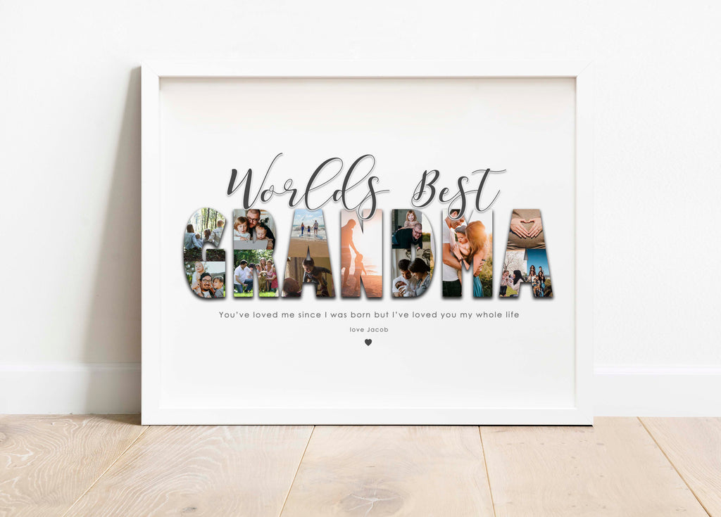 mother's day gift for grandmas, personalised grandma gifts, i love my grandma gifts, grandma gifts uk, grandma photo gifts, grandma photo gift