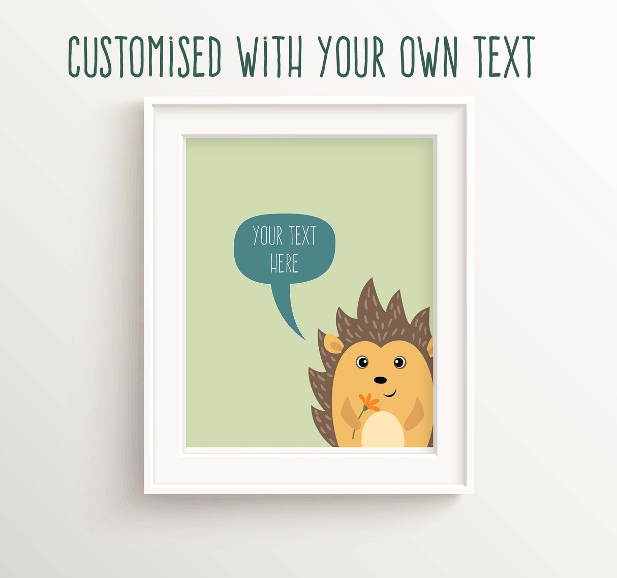 Hedgehog Nursery Decor, Custom Quote Nursery UK, Woodland Nursery Prints, Woodland Nursery Decor, custom quote wall art