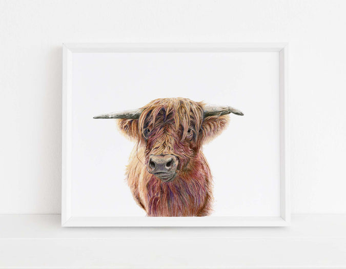 Scottish Highland Cow Print, Farmhouse Wall Art, Country Cottage Art ...