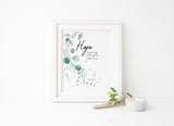 Be Joyful in Hope Wall Decor, Botanical Christian Wall Art, Hope Art, Hope Print, Hope Wall Art, Be Joyful in Hope Print