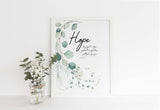 Be Joyful in Hope Art Print, Be Joyful in Hope Decor, Gift for Christian, Botanical Bible Verse Prints, Christian Art