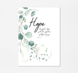 Hope Print, Scripture Art Print, Christian Artist UK , Christian Wall Art UK, Christian Prints UK, Botanical Scripture Art Prints