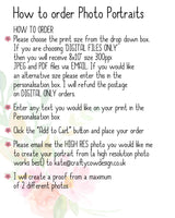 Crafty Cow Design Portrait Prints - How to Order