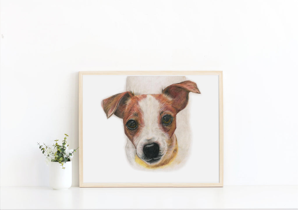 Jack Russell Art, Modern Dog Art, Jack Russell Terrier Puppy Dog Print, Jack Russell Puppy Wall Artwork, Jack Russell Terrier Art Print
