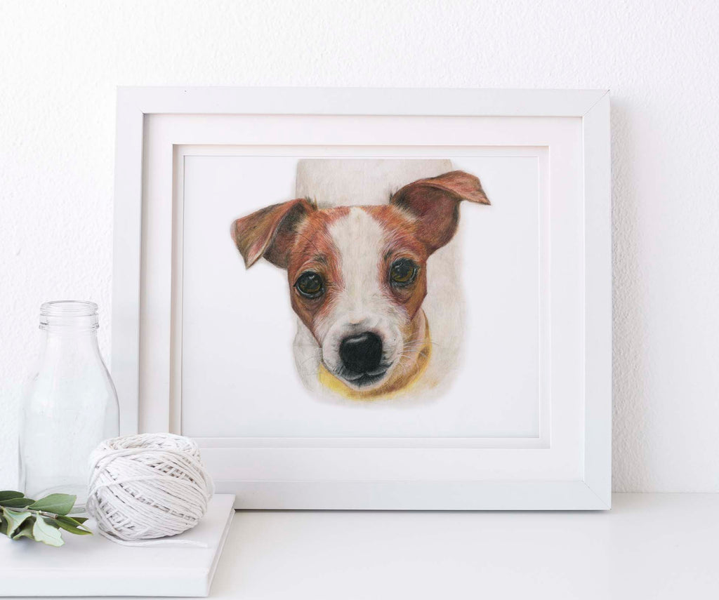 Jack Russell Terrier Art Print, Jack Russell Terrier Nursery Wall Art, Jack Russell Terrier Art for Office Decor, dog art