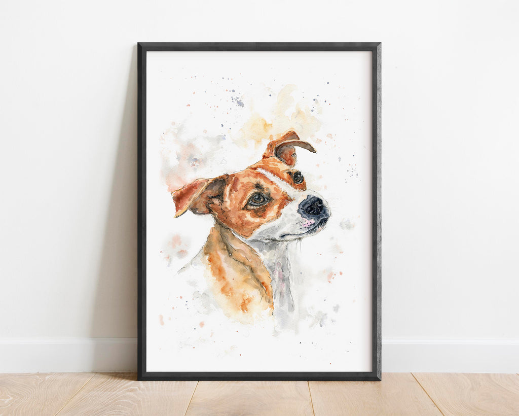 Vibrant and detailed Jack Russell dog art for walls, Unique and charming Jack Russell Terrier wall decor, dog lover gift idea