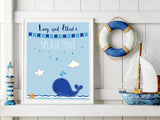 Kids Bathroom Wall Decor, Children's Bathroom Wall Art, Bathroom Art, Blue Splash Zone kids bathroom print with child's name