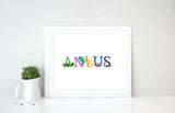 kids name wall art, personalised name picture, personalised name wall decor, name prints for wall, 