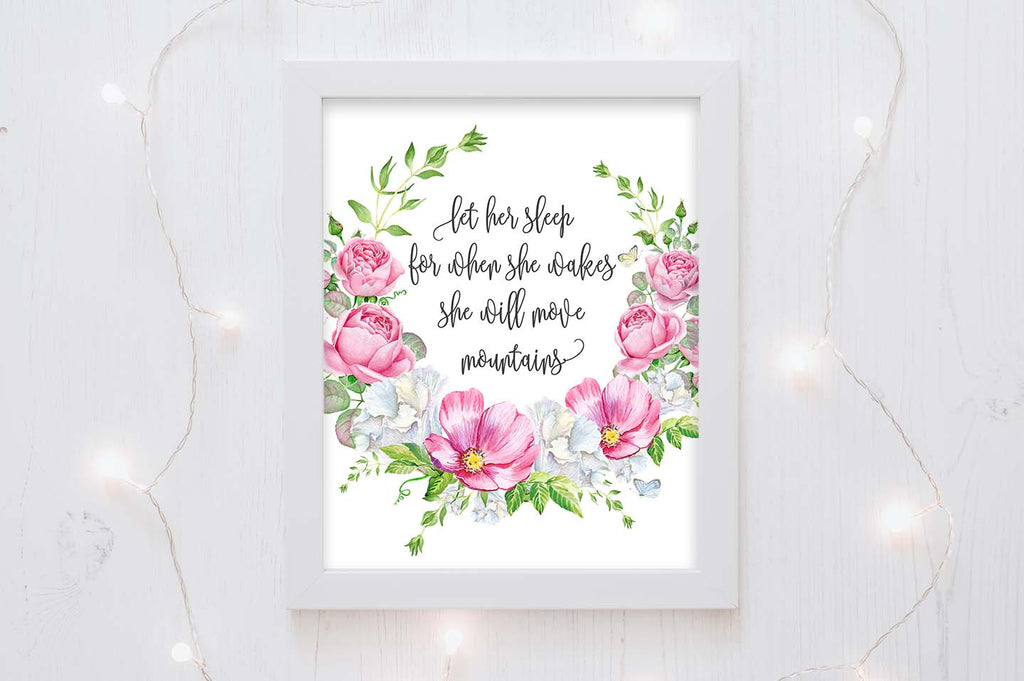 baby girl nursery quotes, little girl nursery quotes, girl nursery wall art quote, baby girl nursery quotes