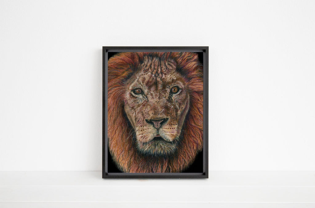 Lion Wall Art Decor, Wildlife Watercolour Art Print, Animal Prints, wildlife artist, wildlife art, proud lion, lion face