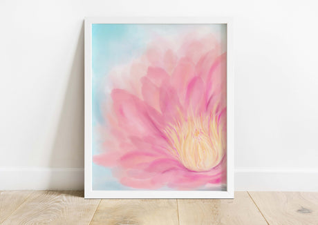 Pink Lotus Flower Print, Delicate Flower Art, Abstract Floral Prints, delicate flower art print, delicate flower wall art