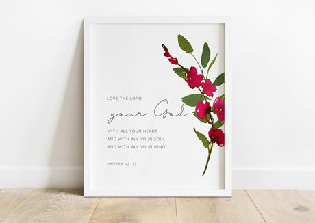 Matthew 22 Print, Matthew 22 Wall Art, matthew 22 Picture, matthew 22 poster, matthew 22 art print, matthew 22 print, love the lord