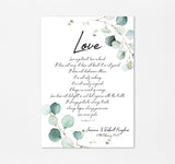 love is patient wall art, love is patient love is kind verse wall art, christian prints uk, Love is Patient Love is Kind Verse