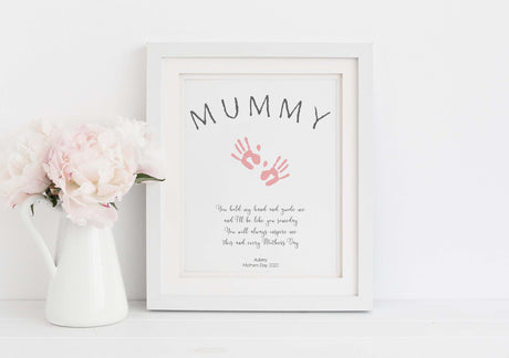 Baby Handprint Art, Mother's Day Handprint Art, Footprint Keepsake, mother's day handprint, mother's day handprint art