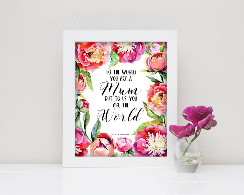 mothers day quotes, custom mothers day gifts, custom mothers day presents, custom mothers day prints, print for mum