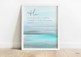 Psalm 107 Print, He Stilled the Storm to a Whisper Wall Art, Psalm 107 picture, psalm 107 printable, he calmed the storm