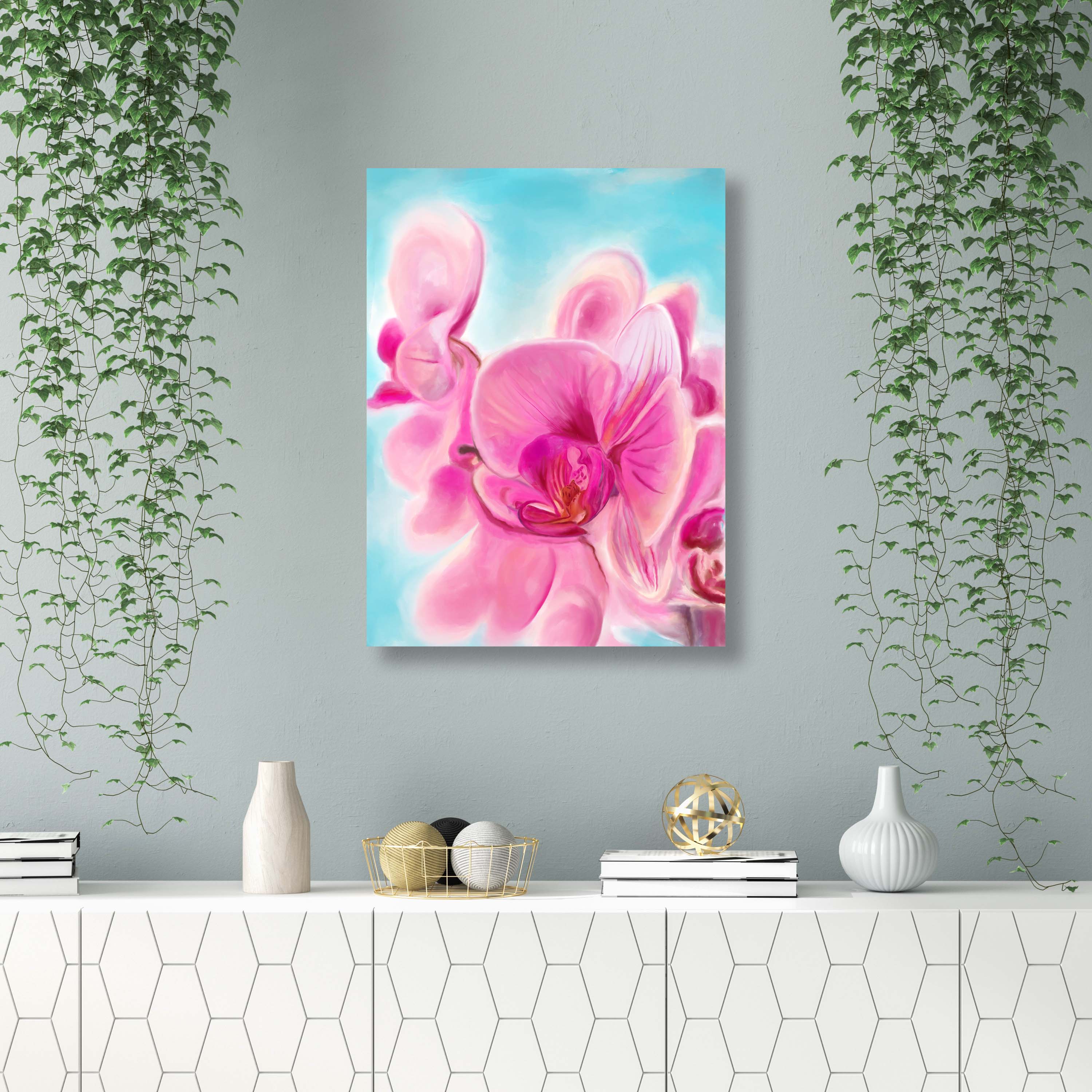 Orchids Abstract Background Abstract Orchid Painting