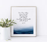 john 14 art, john 14 print, peace i leave with you wall art, peace christian art, bathroom bible verses, bathroom scripture art