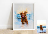 pet portraits from photos uk, pet portrait painting from photo, Custom Pet Portrait, Pet Portrait, Portrait From Photo