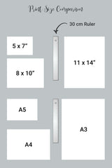 Crafty Cow Design - print size chart