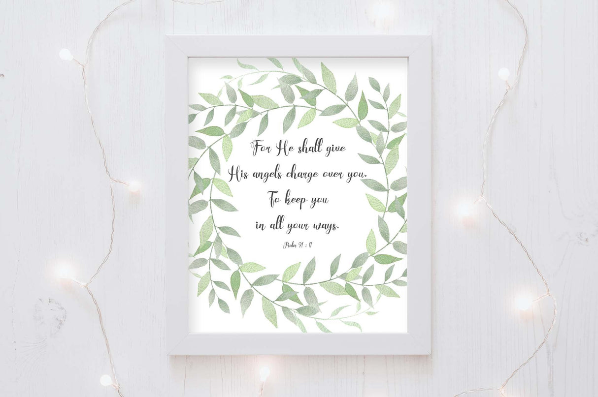 Psalm 91 Wall Art, Communion Art Prints, Communion Gift Ideas UK, communion present ideas