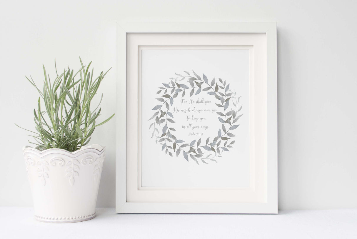 Psalm 91 Wall Art, Communion Art Prints, Communion Gift Ideas UK, communion present ideas,