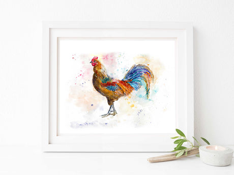 Chicken Wall Art Pictures, Chicken Prints, Kitchen Art, Chicken Art UK, outdoor chicken art, chicken painting, Hen Art