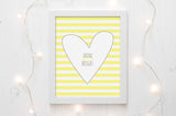 Shine Bright Picture Prints, Gray and Yellow Nursery Wall Art, Baby Girl Bedroom Decor, Girls Wall Decor For Nursery 