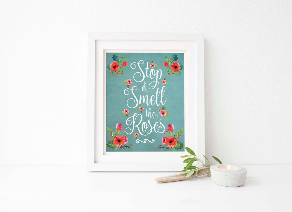 stop and smell the roses poster, Baby Girl Nursery Quotes, girl nursery quotes wall decor, nursery quotes girl
