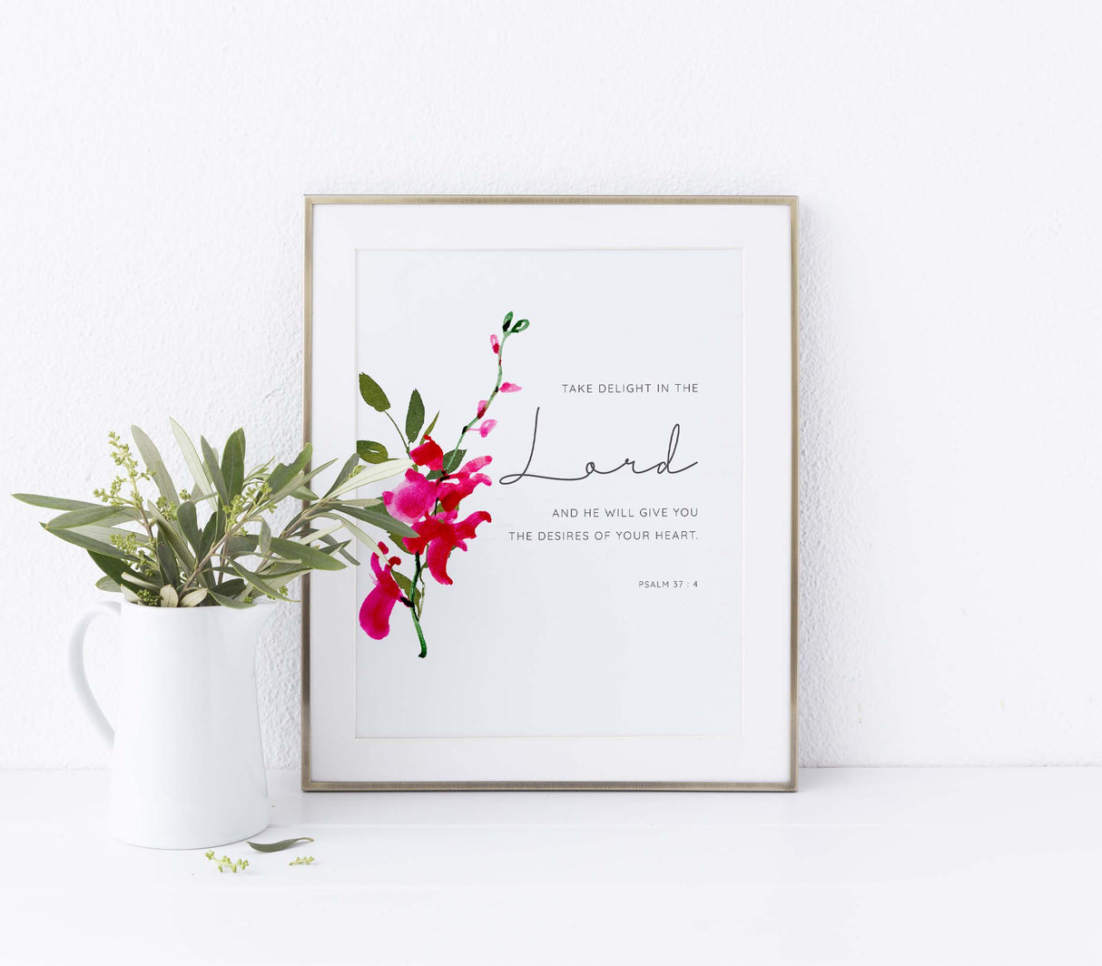 pretty christan print, cute christian wall art, cute christian prints, contemporary christian art, bible verse prints psalms