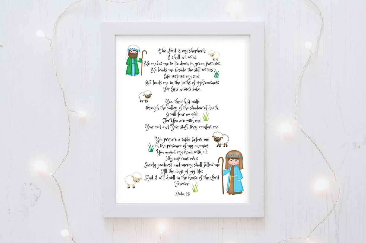 Christian Nursery Art, Christian Nursery Prints, christian children's wall decor