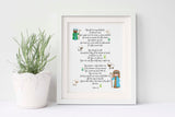 Psalm 23 Wall Art for Nursery Bible Verses for Walls, Christian Nursery Art