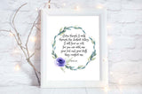 Scripture Decor, floral christian gift, Christian Wall Art, Scripture Art, Bible Verse Prints UK, Floral Bible Verse Print