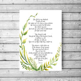 The Lord Is My Shepherd Print, Psalm 23 Print, Christian Print, Christian Gift, Bible Verse Print, Scripture Print