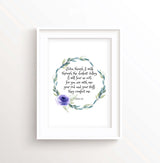 Christian Family Gift, Digital Prints 23rd Psalm, Psalm 23 Scripture Wall Art, Psalms Bible Verse