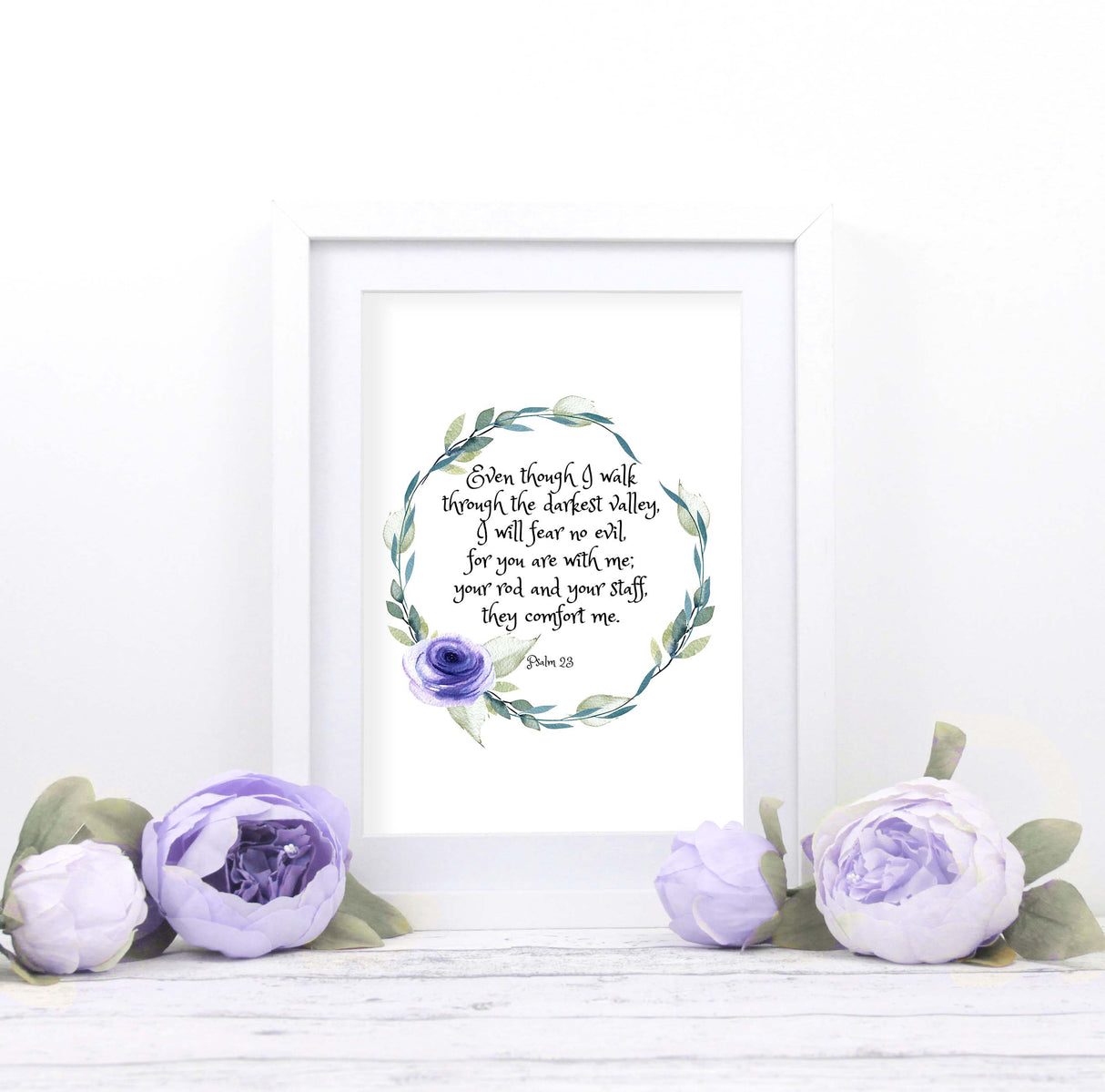 Psalm 23 Printable Art, Psalm 23, Bible printables, my cup is, bible verse wal art print, bible verses for encouragement