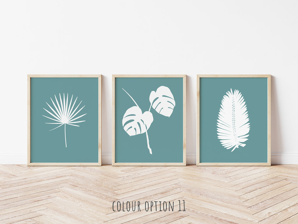 Palm tree art prints for beach house decoration, Palm leaf wall art for modern interiors, Tropical leaf art prints for home decor
