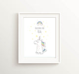 Unicorns Are Real Wall Art Print, Unicorn Nursery Prints for Girls, unicorn wall art, unicorn pictures