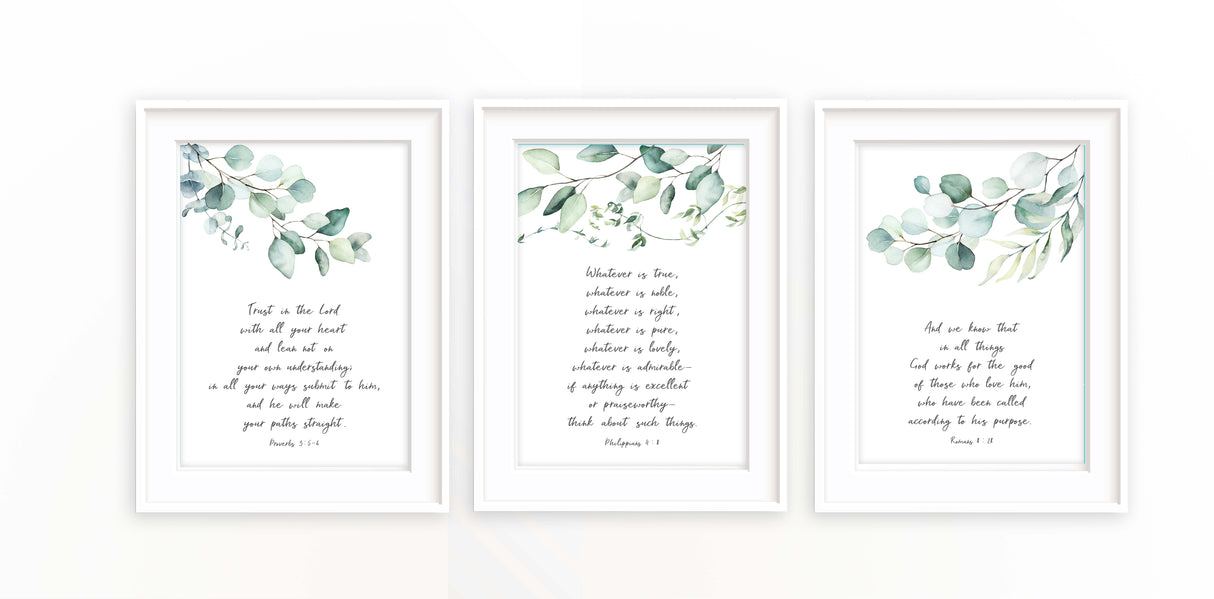 botanical prints uk, botanical picture sets, scripture wall art uk, modern christian art, modern christian artist