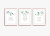 contemporary Christian Wall Art Uk, christian print sets uk, botanical print sets, botanical wall art, botanical prints