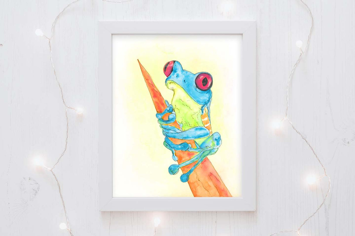 Gift for Animal Lovers, Frog Art, Frog Artist, Frog Watercolour, Frog Watercolor, Frog Watercolor Paintings